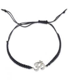 Look relaxed and resplendent. Single-cut diamonds (1/6 ct. t.w.) are set in YellOra™ and centered on a black parachute cord for a stunning effect. Bracelet adjusts to fit wrist. Approximate length: 11 inches. Look relaxed and resplendent. Single-cut diamonds (1/6 ct. t.w.) are set in YellOra™ and centered on a black parachute cord for a stunning effect. Bracelet adjusts to fit wrist. Approximate length: 11 inches.