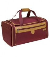 Love at first flight. The smart choice for easy travel, this sharp club bag fits in all of the necessities and still lets you travel light. A versatile design, with exterior easy-access pockets and an interior shoe bag and organizer panel, make packing truly simple. Lifetime warranty.