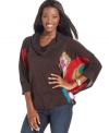 A chic surprise is waiting in the wings...the batwing sleeves of Style&co.'s cowlneck sweater, that is!