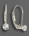 Let her shine with these classic, sparkling cubic zirconia accent earrings, set in 14k white gold.