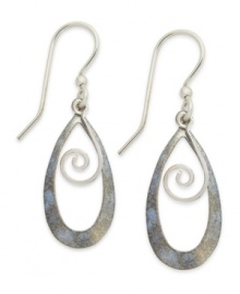 A stylish statement. Jody Coyote's teardrop earrings, set in sterling silver, feature a light blue patina bronze finish with shapely designs for a look that's truly stunning. Approximate drop: 1-1/2 inches. A stylish statement. Jody Coyote's teardrop earrings, set in sterling silver, feature a light blue patina bronze finish with shapely designs for a look that's truly stunning. Approximate drop: 1-1/2 inches.