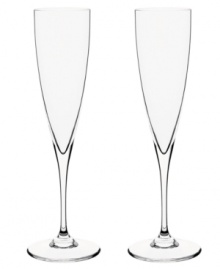 Fittingly named for the world's finest champagne maker, the Dom Perignon toasting flutes from Baccarat are the ultimate way to enjoy the bubbly. A truly exceptional way to commemorate your big day and all the anniversaries yet to come. Fittingly named for the world's finest champagne maker, the Dom Perignon toasting flutes from Baccarat are the ultimate way to enjoy the bubbly. A truly exceptional way to commemorate your big day and all the anniversaries yet to come.