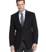 Update your office look with a little luxury and this camel hair sportcoat from Michael by Michael Kors.