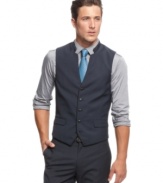 Complete the look of sophisticated man-of-style with this vest from INC International Concepts.
