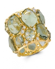 Make a sweet and sparkly statement with this chunky gold vermeil and amethyst ring from Chrislu.