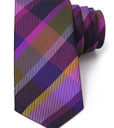 A high-energy tie peps up your office presentation or wear it to a wedding for a striking look.