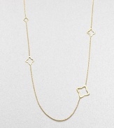 From the Quatrefoil Collection. A long, elegant chain of 18k yellow gold accented with geometrical shapes.18k yellow gold Length, about 42 Lobster clasp Imported