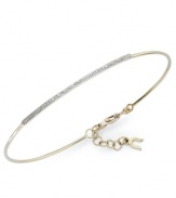Raise the bar on style in this YellOra™ wire bracelet. Single-cut diamonds (1/6 ct. t.w.) enhance the appeal of the pure gold, sterling silver and palladium combination. Approximate length: 7-1/4 inches + 1-1/4 inch extender.