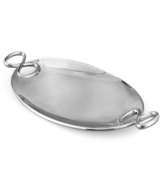 The possibilities are endless with Wei Young's Infinity platter for Nambe. Twists of brilliant metal define a piece for elevating meals or simply accenting the table.
