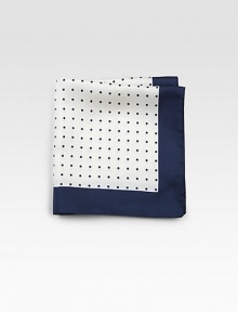 The perfect finishing touch for any dapper gentleman, made of fine Italian silk. SilkDry clean13 x 13Made in Italy The perfect finishing touch for any dapper gentleman, made of fine Italian silk. SilkDry clean13 x 13Made in Italy