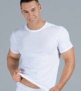 Time to restock? Go back to basics with this 3 pack of crew-neck T shirts from Calvin Klein.