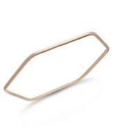 Geometric glamour. Style takes shape for Studio Silver with its hexagon bangle bracelet, set in 18k rose gold over sterling silver for a lustrous effect. Approximate diameter: 3 inches.