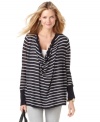 Stylishly slouchy, this striped MICHAEL Michael Kors is perfect for an effortlessly chic casual look!