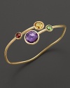 From the Jaipur collection, a multi-colored semi precious stone bangle, designed by Marco Bicego.