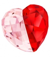 Say I love you with Swarovksi crystal. Half pink, half red and entirely faceted, this exquisite heart figurine is a gift that'll glitter beautifully in any personal space.