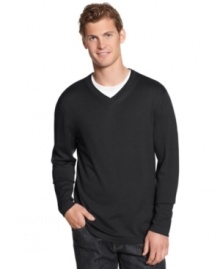 A solid favorite, this v-neck sweater from Alfani will instantly become your standard style. (Clearance) A solid favorite, this v-neck sweater from Alfani will instantly become your standard style. (Clearance)