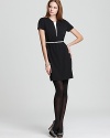 Elie Tahari Valentina Contrast Lined Dress