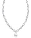 Sparkle from every angle. Eliot Danori's glamorous style incorporates both cubic zirconias and crystals (41-5/8 ct. t.w.) for ultimate shine. Set in silver tone mixed metal. Approximate length: 16 inches + 2-inch extender. Approximate drop: 1/2 inch.