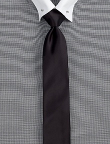 An elegant rendition of a simple necktie, rendered in a luxurious stretch cotton blend.About 2½ wide59% cotton/37% polyester/4% elastaneDry cleanMade in Italy An elegant rendition of a simple necktie, rendered in a luxurious stretch cotton blend.About 2½ wide59% cotton/37% polyester/4% elastaneDry cleanMade in Italy