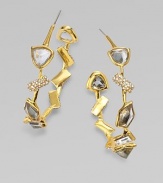 From the Miss Havisham Collection. A sparkling design embellished with Swarovski crystals and faceted stones. Swarovski crystalsGlass stones GoldtoneLength, about 2.25Surgical steel post backMade in USA