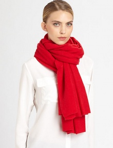 A seasonal favorite rendered in ultra-rich cashmere for superior comfort. CashmereAbout 36 X 80Dry cleanImported A seasonal favorite rendered in ultra-rich cashmere for superior comfort. CashmereAbout 36 X 80Dry cleanImported