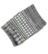 Both bold and beautiful, Kenneth Cole New York's segmented stretch bracelet is crafted from hematite-tone mixed metal. Glass opal-colored crystal pave accents provide the perfect amount of sparkle. Approximate length: 7-1/2 inches.