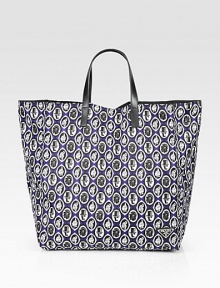 Bring Your Own Bag silhouette is printed on this versatile nylon shopper.Double top handleNylon14W x 15H x 8DMade in Italy