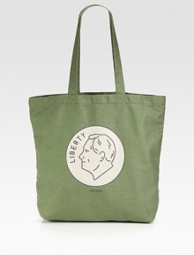Perfect as a gift for that eccentric family member or for the gentleman looking to make a statement, this tote will surely be a conversation piece and get you noticed about the town.Double top handlesCanvas15W x 18H x 6DImported Perfect as a gift for that eccentric family member or for the gentleman looking to make a statement, this tote will surely be a conversation piece and get you noticed about the town.Double top handlesCanvas15W x 18H x 6DImported