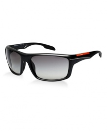The high-performance distinctive Red Stripe logo of Prada Linea Rossa is a lifestyle sunwear collection created for the fashion-forward consumer. For those who wear sunglasses for competitive and noncompetitive sports and leisure, Prada Linea Rossa unites both active and leisure lifestyles in an eyewear collection, while holding fast to the unmistakable Prada style. The high-performance distinctive Red Stripe logo of Prada Linea Rossa is a lifestyle sunwear collection created for the fashion-forward consumer. For those who wear sunglasses for competitive and noncompetitive sports and leisure, Prada Linea Rossa unites both active and leisure lifestyles in an eyewear collection, while holding fast to the unmistakable Prada style.