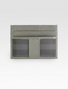 A translucent ID window on one side and iconic checks on the other: this slim and singular case is a traveler's dream.ID windowTwo card slotsPVC/Leather4½ x 3Made in Italy A translucent ID window on one side and iconic checks on the other: this slim and singular case is a traveler's dream.ID windowTwo card slotsPVC/Leather4½ x 3Made in Italy