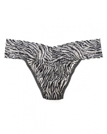 Go wild for Hanky Panky's popular soft stretchy original rise thong, now in a fun zebra print. Go wild for Hanky Panky's popular soft stretchy original rise thong, now in a fun zebra print.