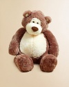This adorable bear with the quizzical look not only gives extra large hugs, but he also makes the perfect addition to any bedroom or playroom.18W X 38H X 14DRecommended for ages 2 and upPolyesterSurface washImported