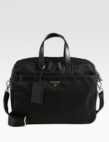 Logo-accented nylon in a structured carryall finished with dual top handles and adjustable shoulder strap for maximum versatility.Zip closureDouble top handlesAdjustable shoulder strapIdentification tagExterior, interior zip pocketsFully linedNylon16W x 11H x 2DMade in Italy Logo-accented nylon in a structured carryall finished with dual top handles and adjustable shoulder strap for maximum versatility.Zip closureDouble top handlesAdjustable shoulder strapIdentification tagExterior, interior zip pocketsFully linedNylon16W x 11H x 2DMade in Italy