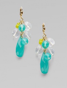 A whimsical creation of vibrant glass beads.Glass 12k goldplating Length, about 3 Lever backs Imported A whimsical creation of vibrant glass beads.Glass 12k goldplating Length, about 3 Lever backs Imported