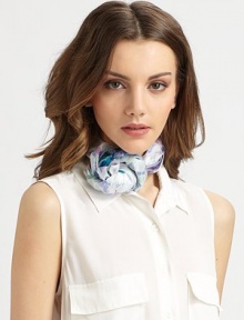 EXCLUSIVELY AT SAKS. Supple silk, printed with a delicate, painterly floral tableau.Silk41½ X 41½Dry cleanImported EXCLUSIVELY AT SAKS. Supple silk, printed with a delicate, painterly floral tableau.Silk41½ X 41½Dry cleanImported