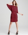 DKNY Striped Batwing Dress