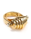 The style set loves its statement baubles, and this angular gold ring from from ABS by Allen Schwartz is boldly on trend.