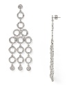 Evoke deco-era elegance with MICHAEL Michael Kors' pavé chandelier earrings. Style high-shimmer danglers with a drop-waist dress and heels for a vintage-inspired evening.