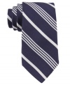 Update your everyday stripes with this contrast Tommy Hilfiger silk tie.