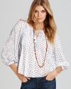 Rebecca Taylor Blouse - Bell Flower Patched with Keyhole