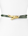 With naturalistic twig hardware and exotically appealing genuine snake, this vintage-meets-modern DIANE von FURSTENBERG belt will cinch every look in signature style.