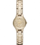 The picture of golden grace, this shining watch from DKNY glitters with pave crystal accents.