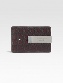 Sleek design for the modern gentleman, handsomely crafted in Italian calfskin leather with signature gancini-embossed detail.One card slotLeather3W x 4HMade in Italy Sleek design for the modern gentleman, handsomely crafted in Italian calfskin leather with signature gancini-embossed detail.One card slotLeather3W x 4HMade in Italy