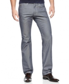 Upgrade your denim style with these downtown hip jeans from Hugo Boss BLACK. Upgrade your denim style with these downtown hip jeans from Hugo Boss BLACK.