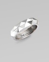 A sleek design with a graphic appeal. Sterling silver Signature engraved interior Width, about 1 Imported 