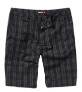 The perfect plaid addition to your summer-ready style are these shorts from Quiksilver with a funky print.