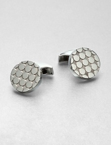 Circular detailing lends personalized style to a sartorial standard, set in sterling silver for a smooth, shiny finish .Sterling silverAbout ¾ diam.Imported Circular detailing lends personalized style to a sartorial standard, set in sterling silver for a smooth, shiny finish .Sterling silverAbout ¾ diam.Imported