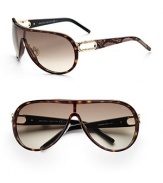 Sleek tortoise and python print plastic frames with tulita logo engraved hardware temples. Available in havana/gold with brown gradient lens. Logo etched lens 100% UV protection Made in Italy 