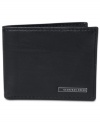 Want to flip open your wallet and show off your house, your car, or your kids? This bifold wallet from Geoffrey Beene holds four wallet-size photos over and above its four credit card pockets and flip-up ID case.