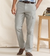 Update your rugged style with these cargo pants from Tommy Hilfiger in a modern slim-fit.